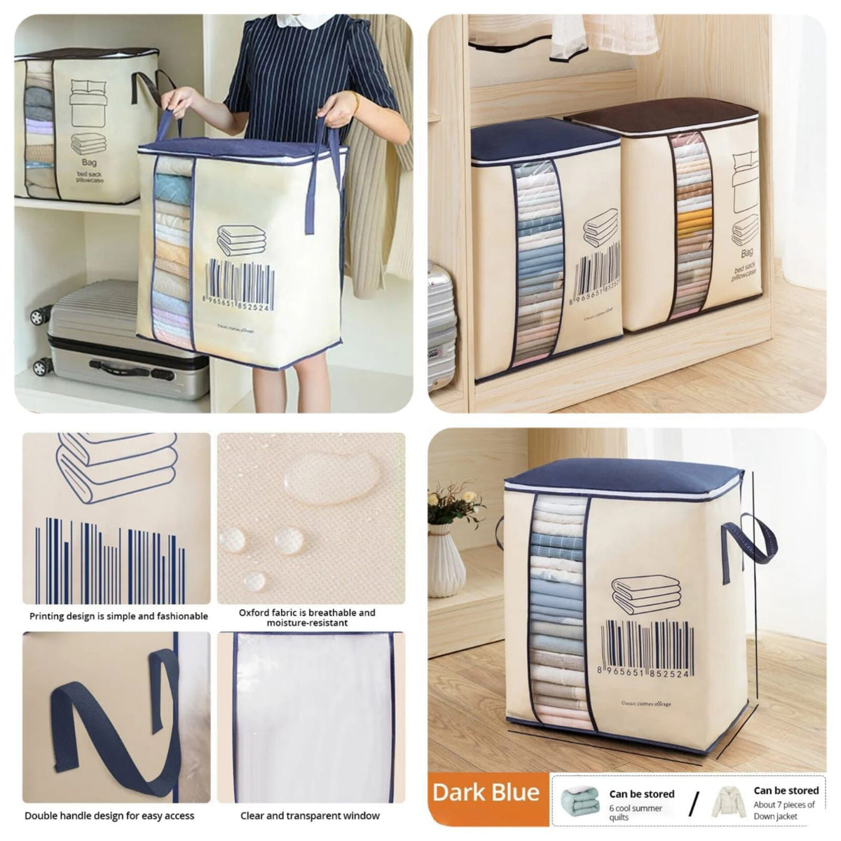 Barcode Printed Storage Bag Heavy Quality 100 GSM  (Random color) ValueKartPk