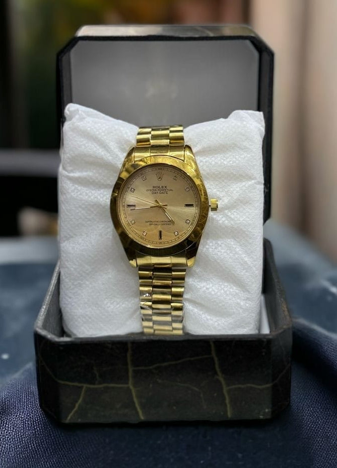 Rolex RLX Oyster Perpetual Day date Gold Wrist watch for Men ValueKartPk