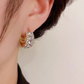 Korean luxury zirconium hoops Earrings  For Girls ValueKartPk