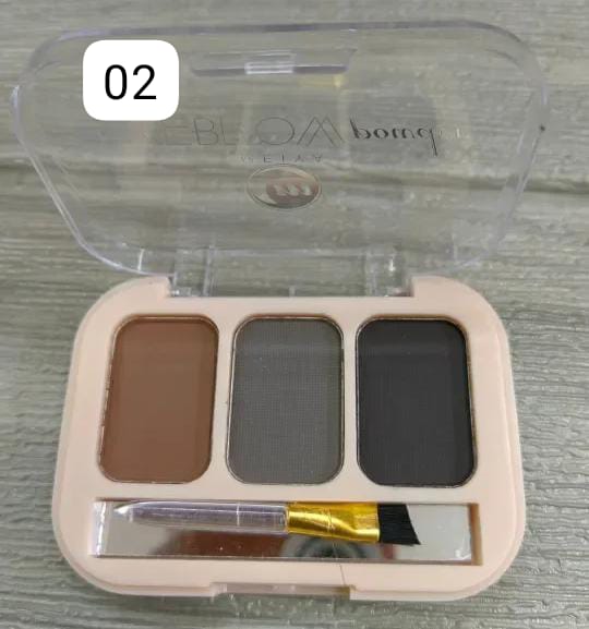 MEIYA EYEBROW POWDER 3 COLORS  Beauty Eyebrow Palette Beauty Eyebrow Palette Brush Inside ValueKartPk