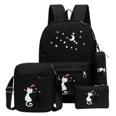 4-Piece School Bag Set/ backpack Children School Bags For Girls Boys Canvas School Bag Fashion Kids ValueKartPk