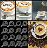 Pack Of 16 Silicone Coffee Art Stencil ValueKartPk