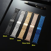 iWatch Stainless Steel Rolex Style Bracelet - Rolex Chain Strap in Metal for Smart Watches (Random Color) ValueKartPk