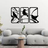 Wall Art 3Pcs Birds on Branches Frame Nature Wall Decor ValueKartPk