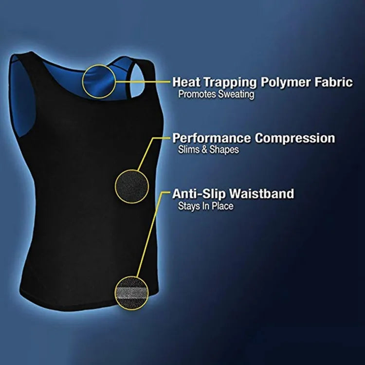 Men Sweat Shaper  Polymer Vest- Instantly Shapes And Slims ValueKartPk