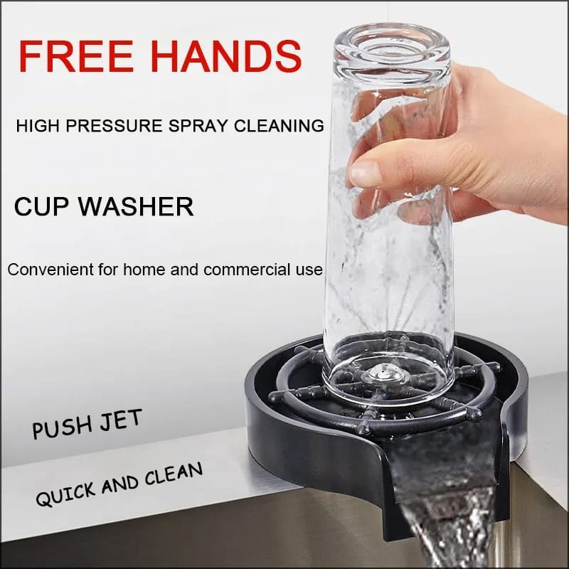 High Pressure Faucet Glass Rinser Automatic Cup Washer Bar Kitchen Beer KTV Milk Tea Cup Cleaner Tool Sink Accessories Gadgets ValueKartPk