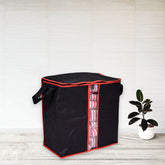 Storage Bag Closet Organizer Cloth Storage Boxes for Wardrobe (Black) ValueKartPk