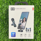 K9 Dual Microphone Mic Plug &amp; Play USB Type C &amp; IOS Wireless Lavalier Microphone Auto Sync Noise Reduction NO APP or Bluetooth Needed- Dual Mic ValueKartPk