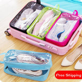 Pack of 4 - Travel Shoes Organizer Storage Bag (Random Color) ValueKartPk