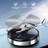 SILVER Color Car Aroma Diffuser Air Freshener Solar Power Car Dashboard Helicopter With Refill Perfume ValueKartPk