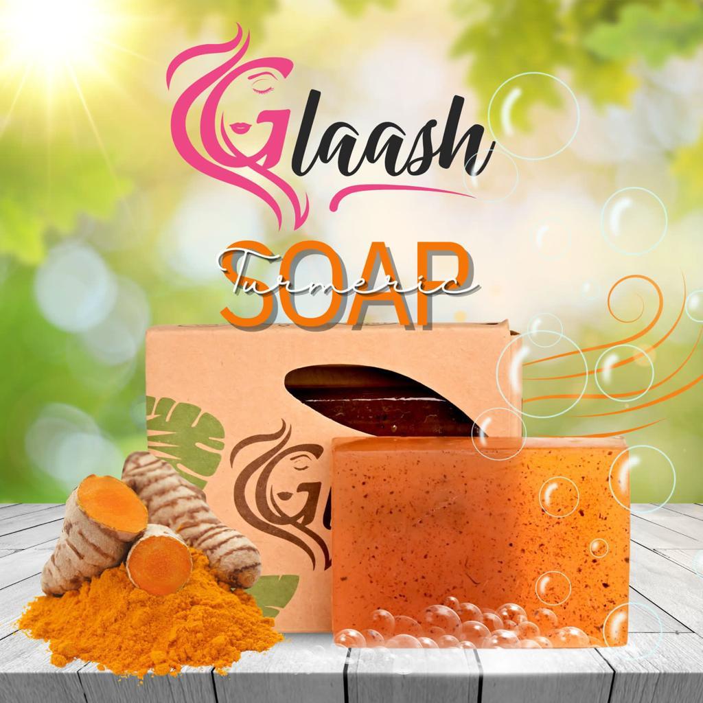 GLAASH TURMERIC ORGANIC SOAP BAR 100GM ValueKartPk