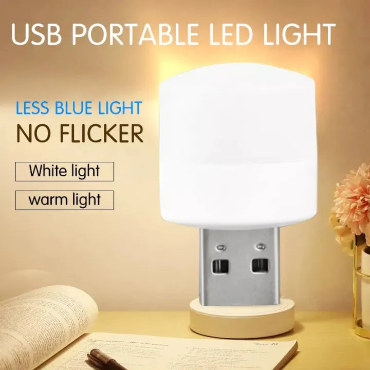 Portable USB Light for Room Mini USB Led Night Light Bulb Multipurpose USB Lighting Bulb - (pack of 2) ValueKartPk