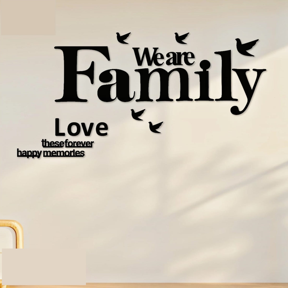 Home Decor we are Family Wooden Wall Art Decor ValueKartPk