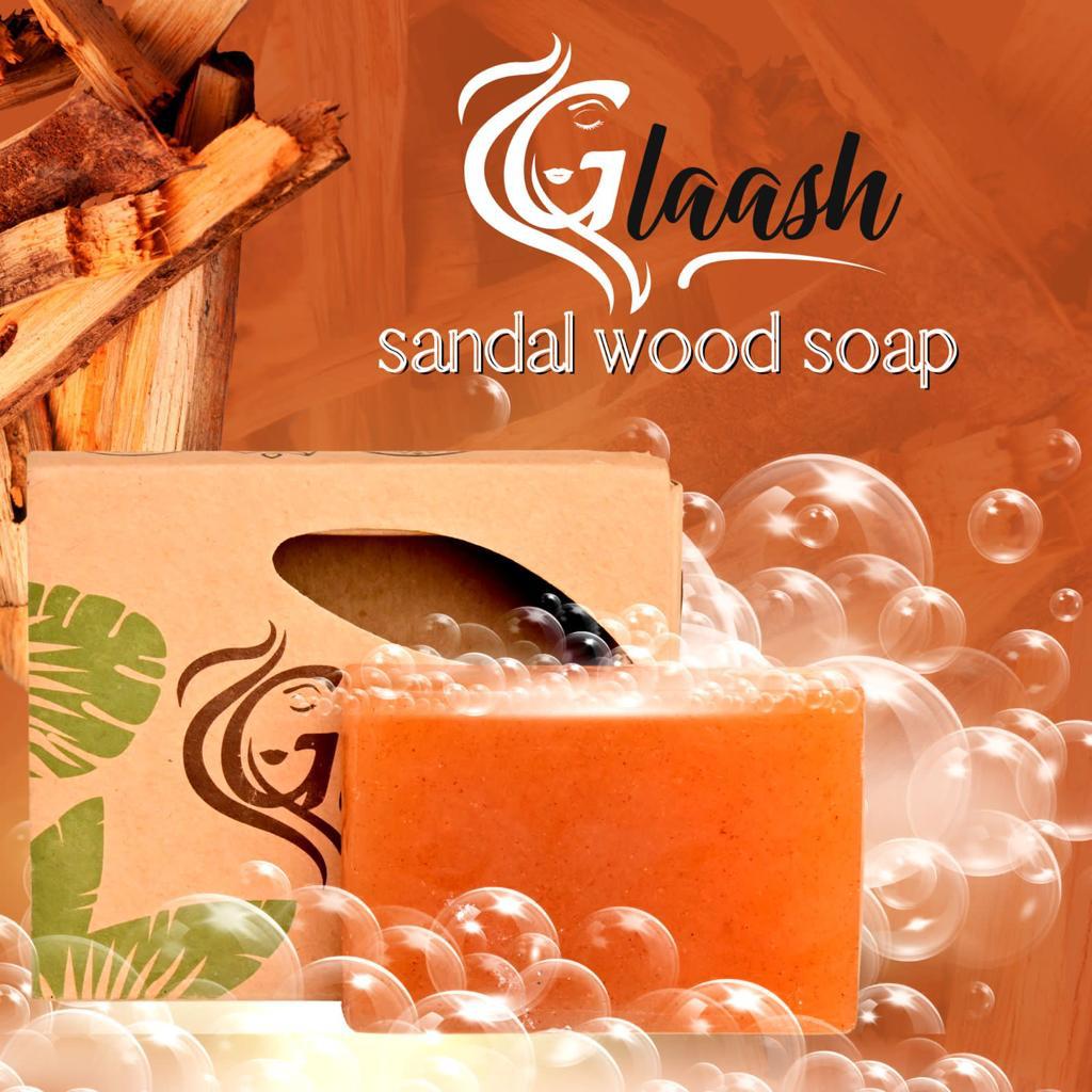 GLAASH SANDALWOOD ORGANIC SOAP BAR 100GM ValueKartPk