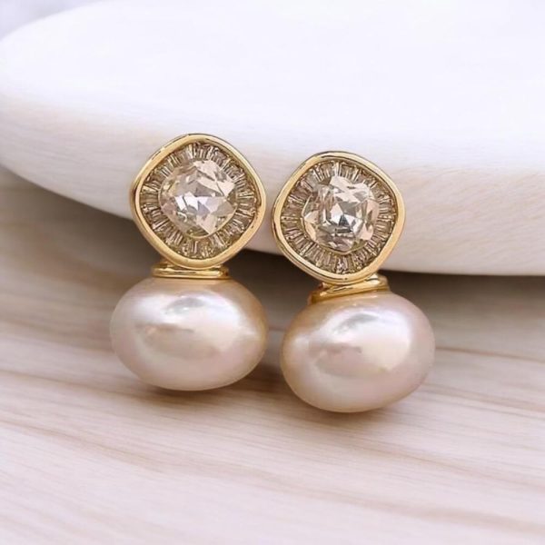 Elegant Pearl Stud Earrings | Classic High-quality Pearl Tops For Women | Perfect For Casual And Formal Wear ValueKartPk