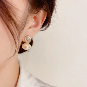 Elegant Pearl Stud Earrings | Classic High-quality Pearl Tops For Women | Perfect For Casual And Formal Wear ValueKartPk