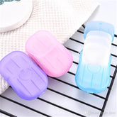 Portable Outdoor Travel Soap Paper Washing Hand Bath Clean Scented Slice Sheets Disposable Boxes Soap Mini Paper Soap - Each ValueKartPk