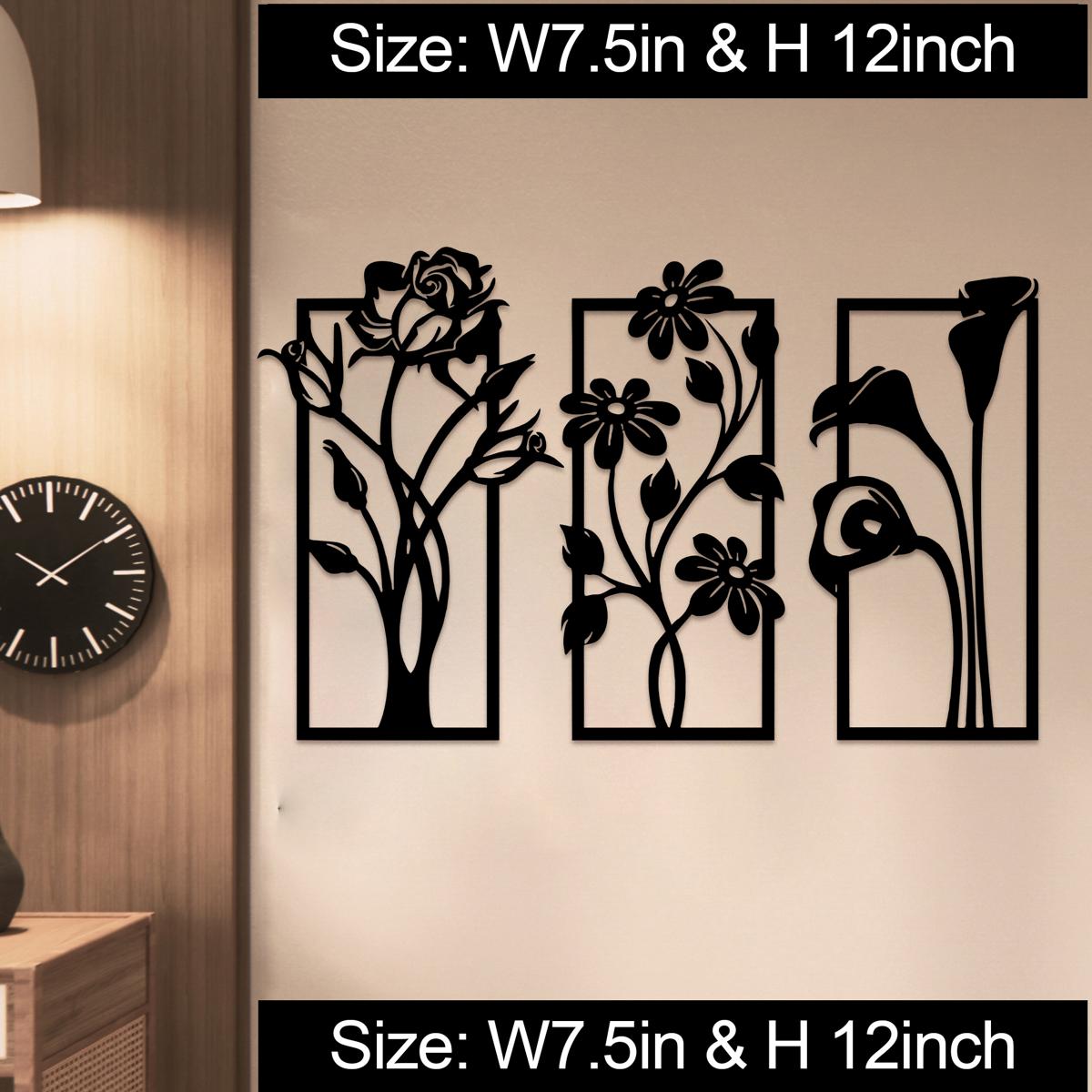 wall decor Bouquet 3 Pcs set wooden home decor wall decor art for home office and living room ValueKartPk