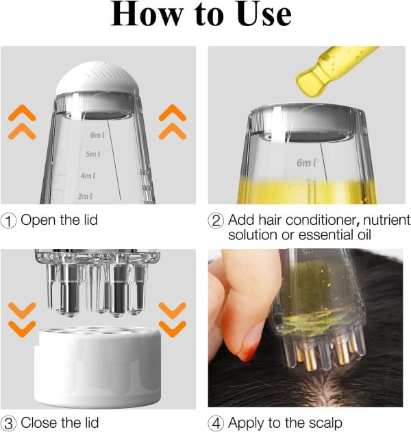 Hair Comb Scalp Liquid Applicator Portable Mini Massage Hair Comb Oil Applicator Comb 6ml ValueKartPk