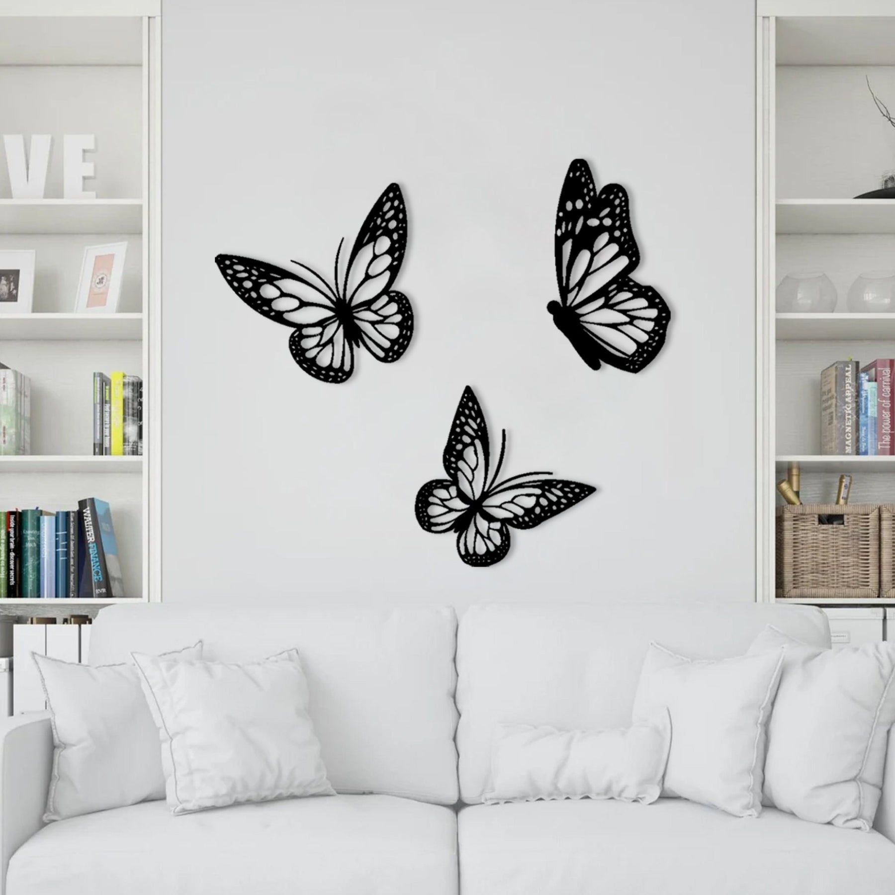 Wall Art 3Pcs Butterfly Wooden, Room Decoration wall art D10 ValueKartPk