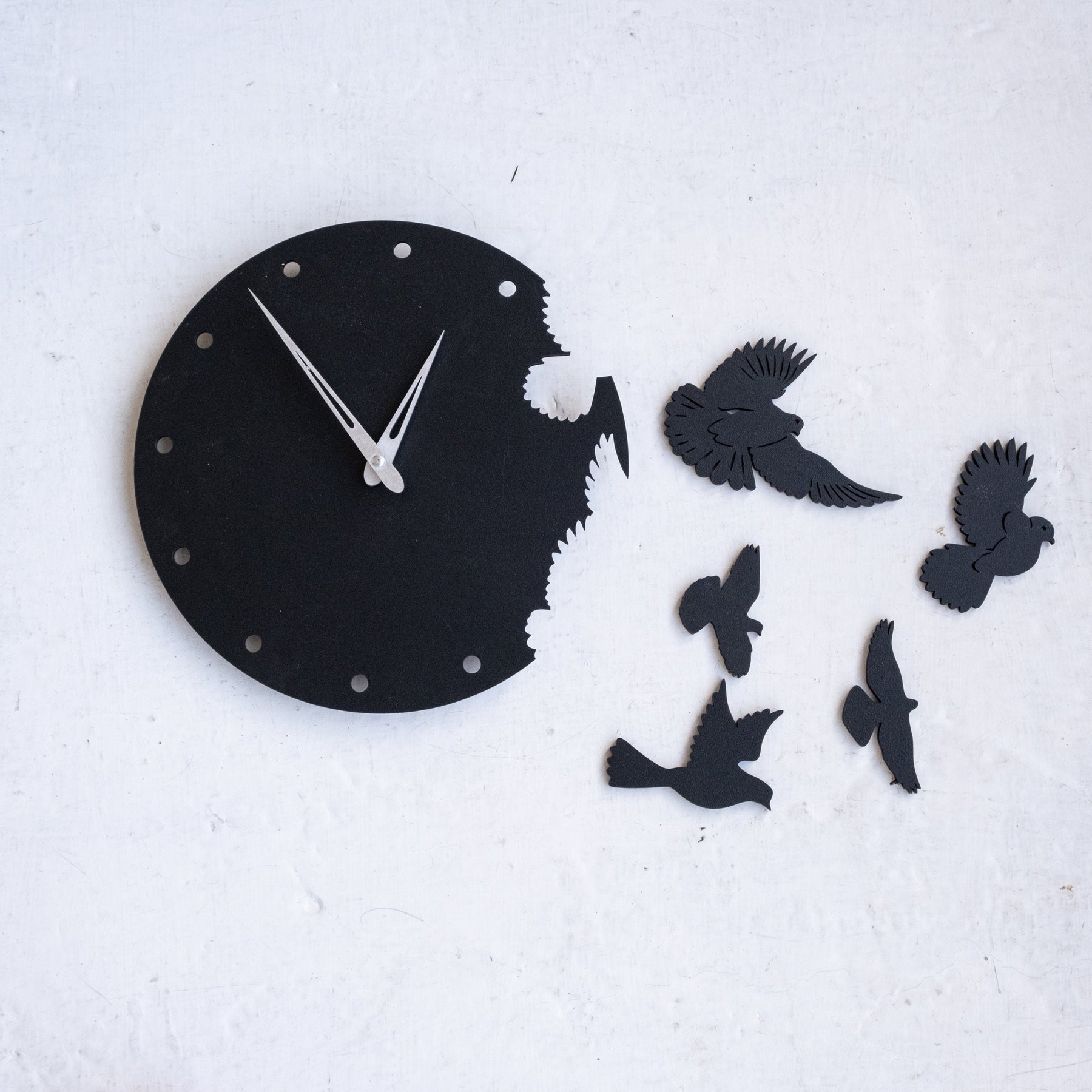 3D Wooden Birds Wall Clock Wall Decoration ValueKartPk