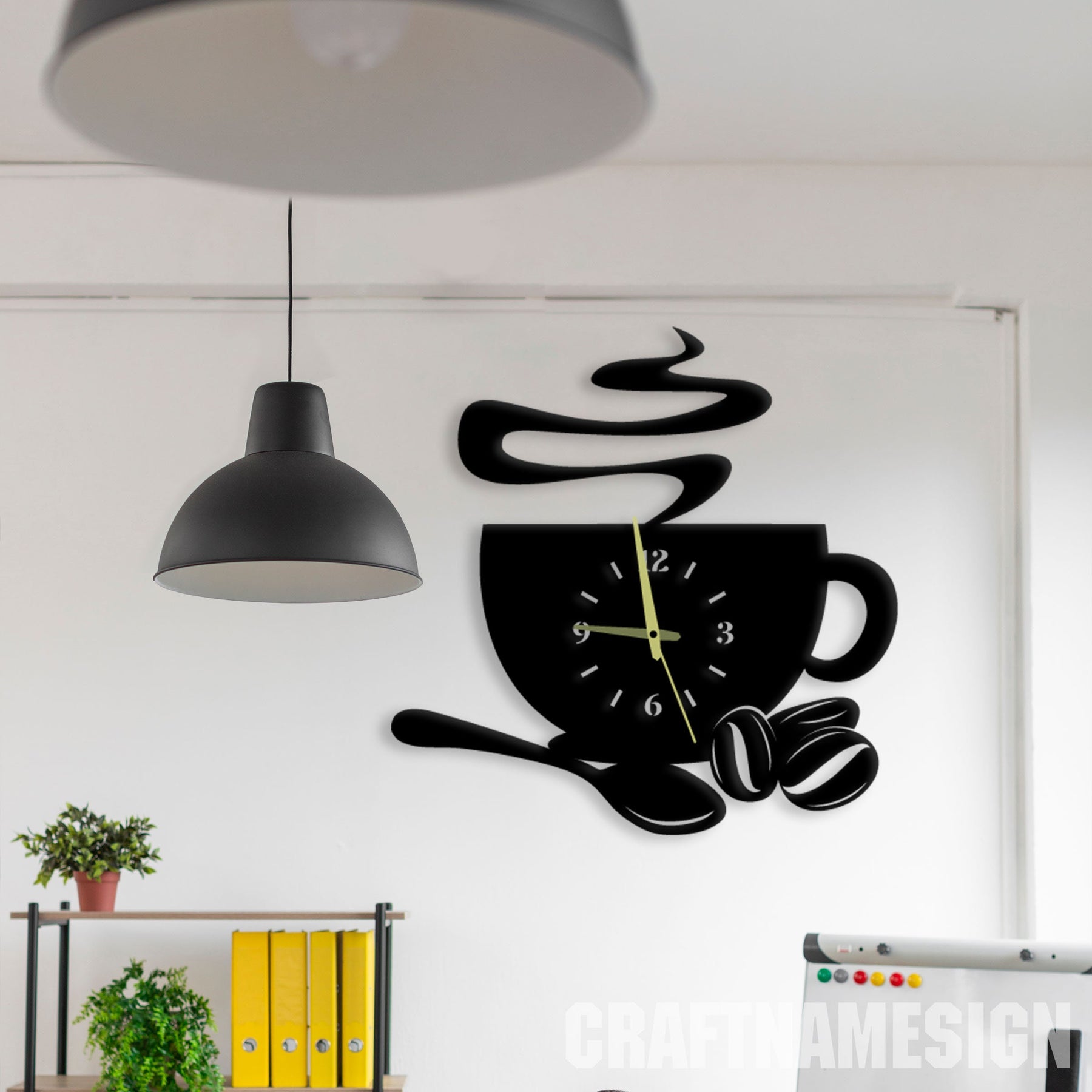 3D Wooden Coffee Cup Wall Clock ValueKartPk