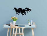 Wall Art Running Horses Wooden Home Decor D29 ValueKartPk