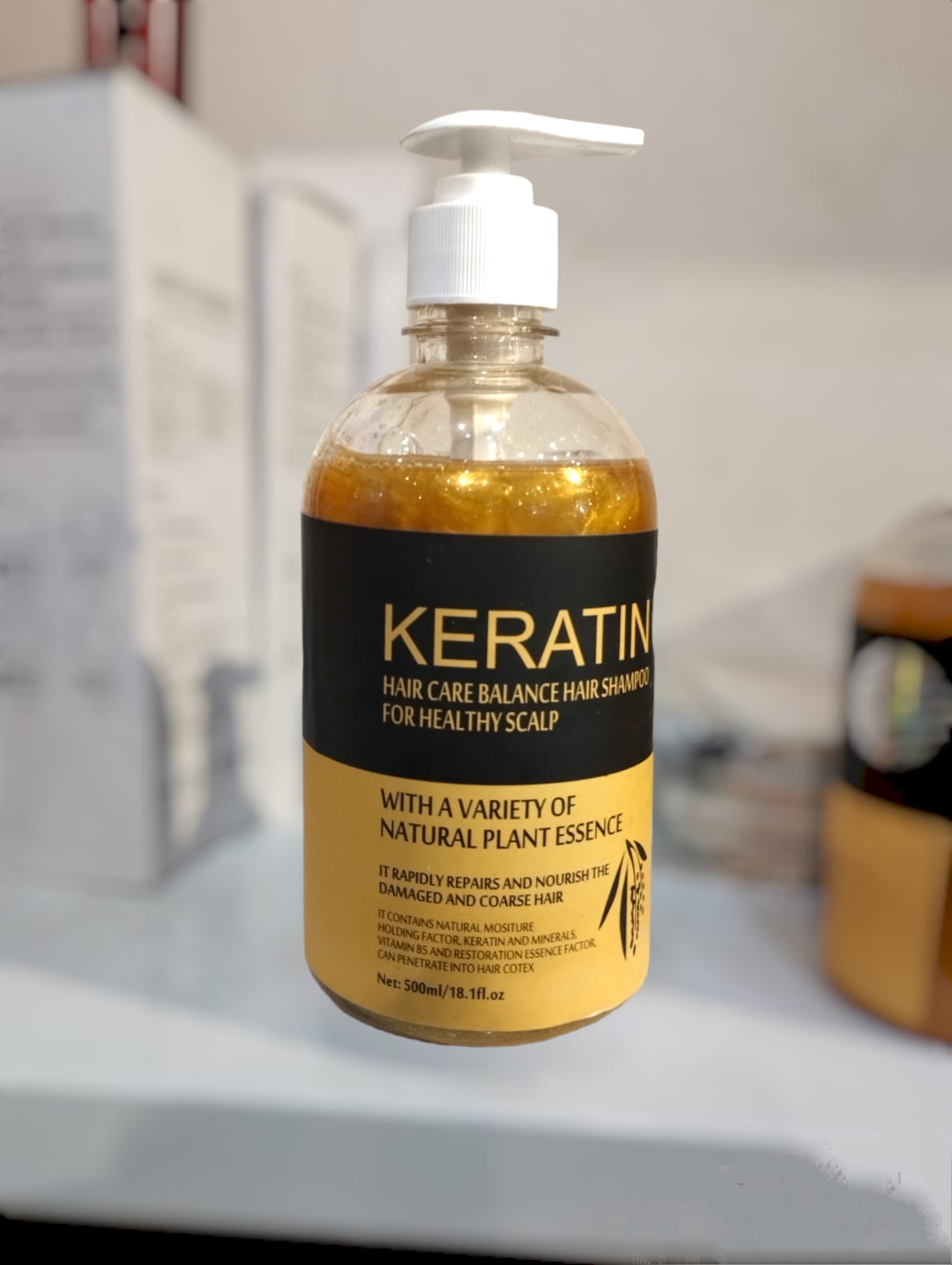 Keratin Hair Care Balance Hair Shampoo &amp; Hair Treatment – (500ml) ValueKartPk