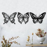 Wall decoration 3pc Butterfly Wooden wall art D3 ValueKartPk