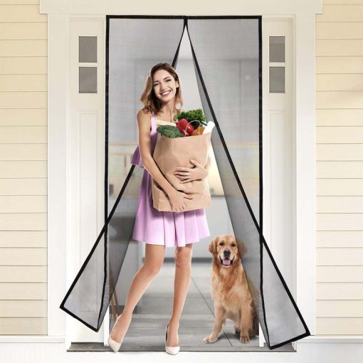 Magic Mesh Deluxe- Hands Free Magnetic Screen Door, Mesh Curtain Keeps Bugs Out ValueKartPk