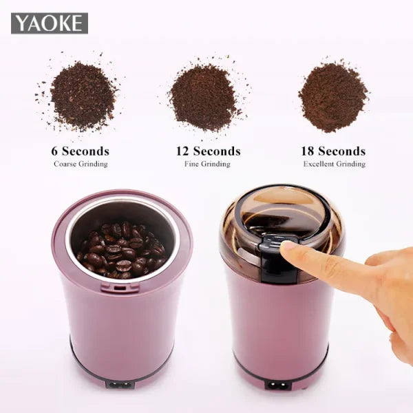 Multi-function Electric Grinder Grain Grinder Grinder Coffee Bean Machine Small Traditional Chinese Medicine Grinder (Random Color) ValueKartPk