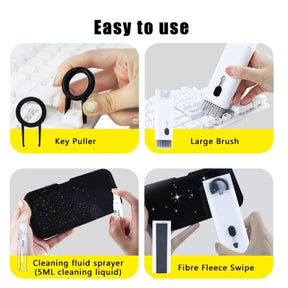 New Headset 7 In 1 Kit Scalable Keyboard Cleaner Brush Earphone Cleaning Pen Cleaner ValueKartPk