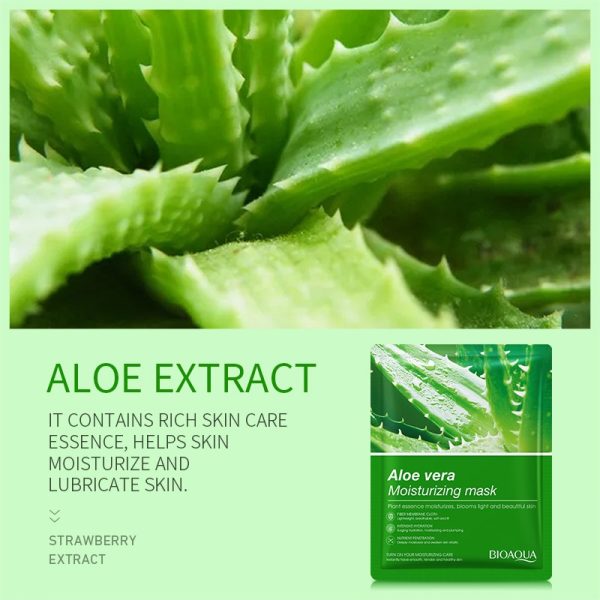 Pack Of 3 Bioaqua Aloe Vera Brighten Skin Face Mask ValueKartPk