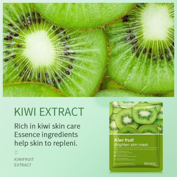 Pack Of 3 Bioaqua Kiwi Fruit Brighten Skin Face Mask ValueKartPk