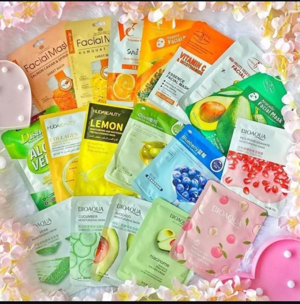 Pack Of 6 Random Sheet Masks – Hydrating, Brightening, And Nourishing ValueKartPk