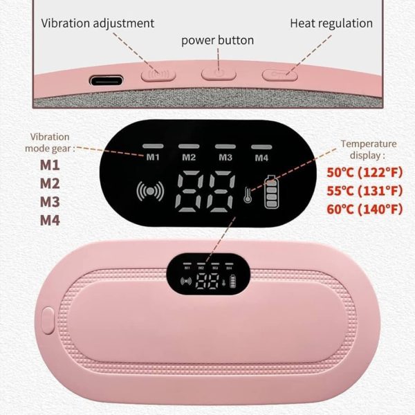 Period Cramp Relief Heater & Massager Belt | Electric Belt Massage For Women And Girls ValueKartPk