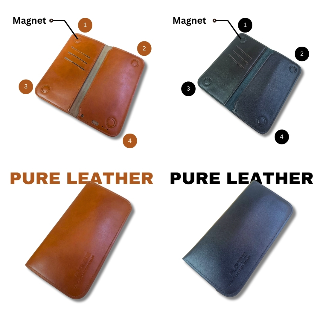 Magnetic Closing Leather  Wallet   for men and women ValueKartPk