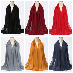 Fabulous quality chiffon scarves hijab  Plain for girls and womens ValueKartPk