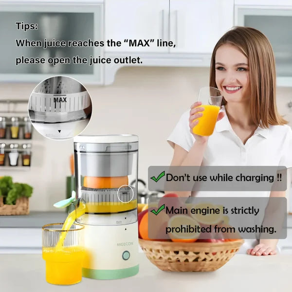 The Electric Citrus Juicer portable electric Orange, Lemon Juicer and Squeezer rechargeable | Juice Blender ValueKartPk