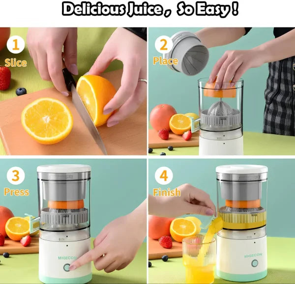 The Electric Citrus Juicer portable electric Orange, Lemon Juicer and Squeezer rechargeable | Juice Blender ValueKartPk