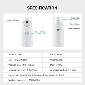 Portable Nebulizer For Asthma Rechargeable Inhaler Nebulizer Machine For Kids And Adults Medical Asthma Nebulizer ValueKartPk