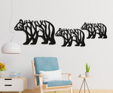 Home Decor 3 Pcs Bear Wooden Wall art D25 ValueKartPk