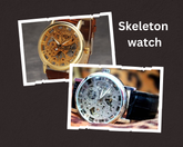 Skeleton watch  Stylish Watch leather strap ValueKartPk