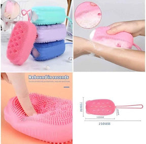 Silicone Soap Bath Massage / Bath Body Brush High Quality Silicon Bath Brush (Random Color) ValueKartPk