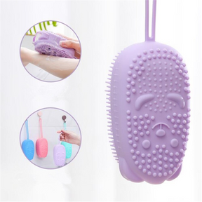 Silicone Soap Bath Massage / Bath Body Brush High Quality Silicon Bath Brush (Random Color) ValueKartPk