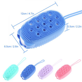 Silicone Soap Bath Massage / Bath Body Brush High Quality Silicon Bath Brush (Random Color) ValueKartPk