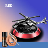 RED Color Car Aroma Diffuser Air Freshener Solar Power Car Dashboard Helicopter With Refill Perfume ValueKartPk