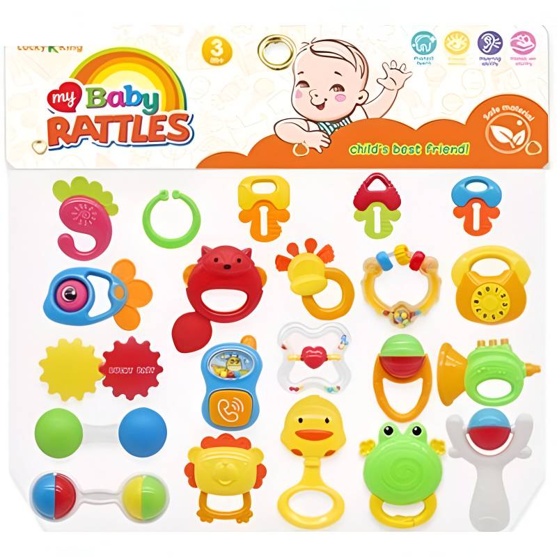 My Baby Rattles Set (22 Pcs) New-born Hand Bells Baby Toys 0-12 Months(random ) ValueKartPk